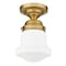 Z-Lite Vaughn 1 Light Flush Mount, Heritage Brass & Matte Opal 735F1-HBR - alternate 4
